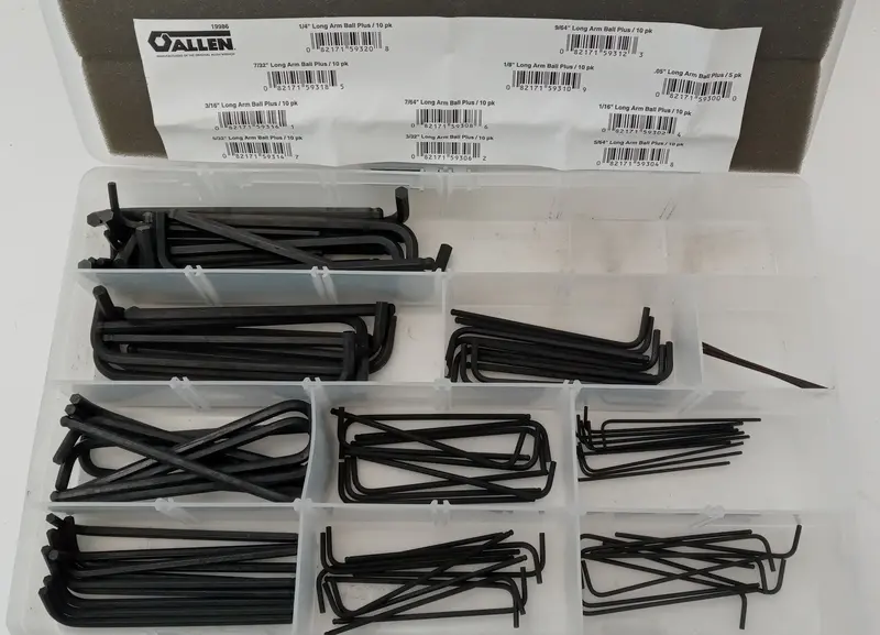 Allen 19986 105Pc Sae Long Arm Ball Plus Hex Key Set 1