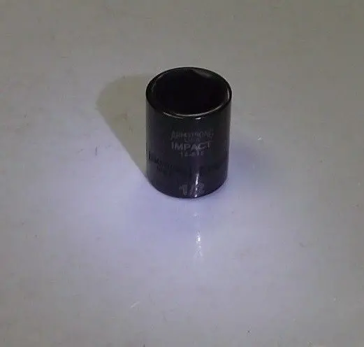 Armstrong 1/4" Drive 1/2" Impact Socket 6Pt. Usa 18-616 1