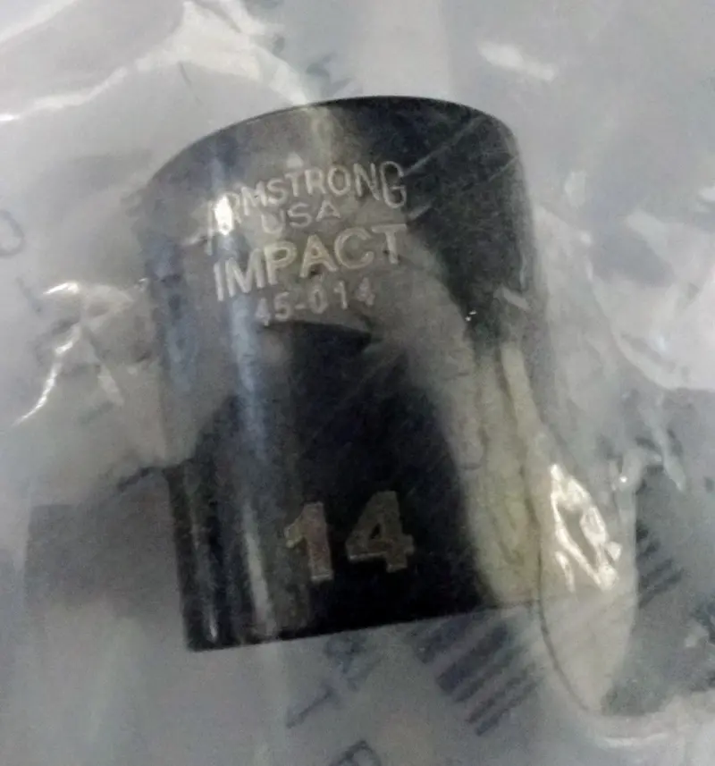 Armstrong 45-014 1/4" Drive 6 Point Impact Socket 14Mm Usa 1