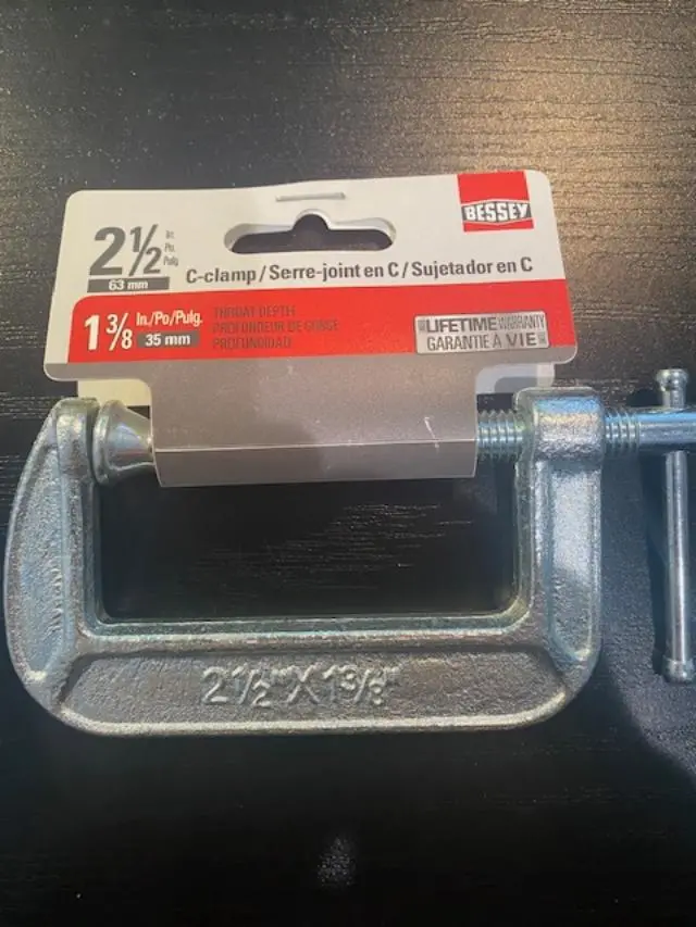 Bessey C-Clamp 2-1/2In Maximum Opening Cm22 1