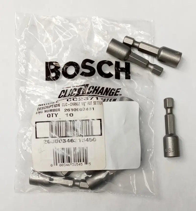 Bosch Cc2371 1/4 X 1 5/8 Magnetic Nutsetter 10Pcs. Usa 1