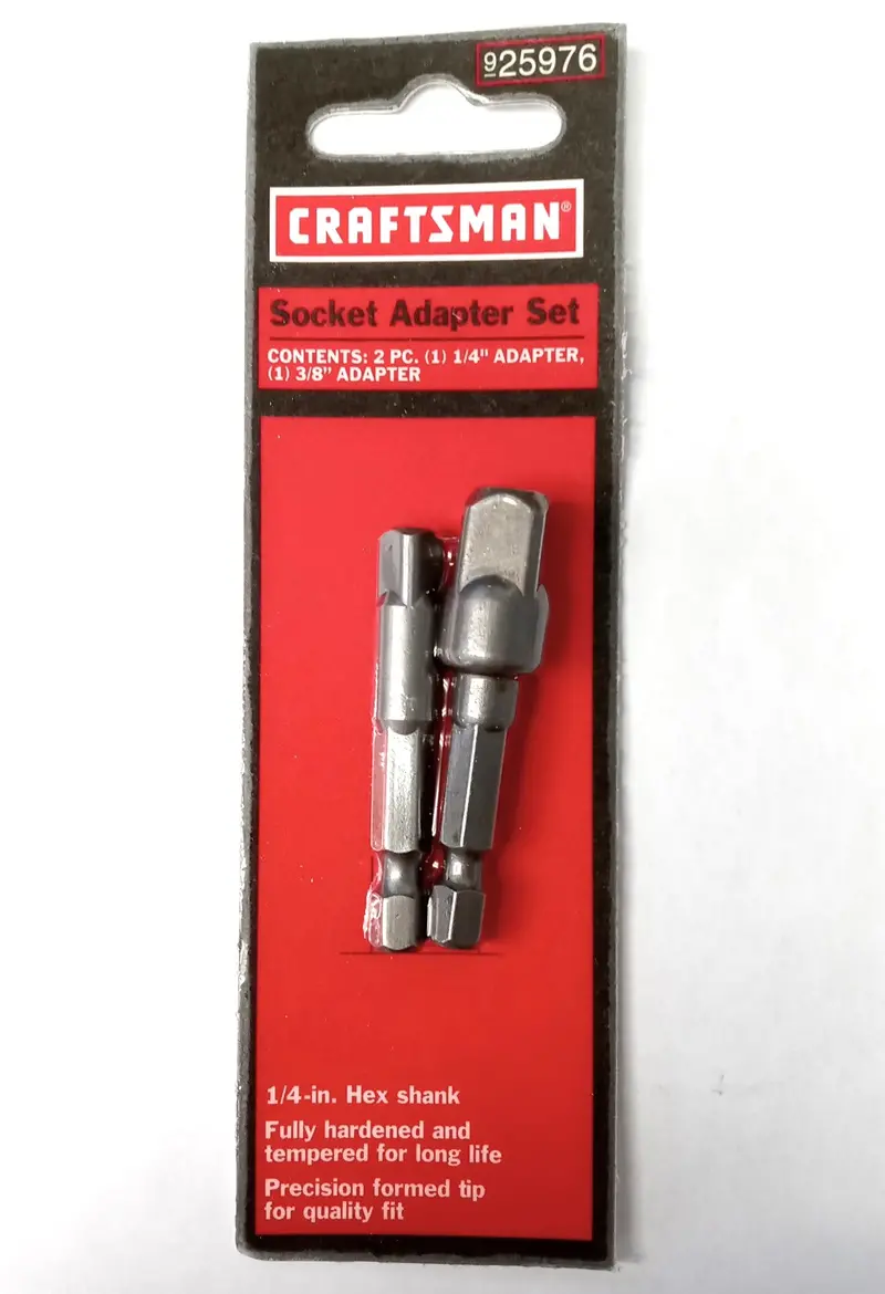 Craftsman 25976 2Pc Socket Adapter Set 1/4" & 3/8" 1