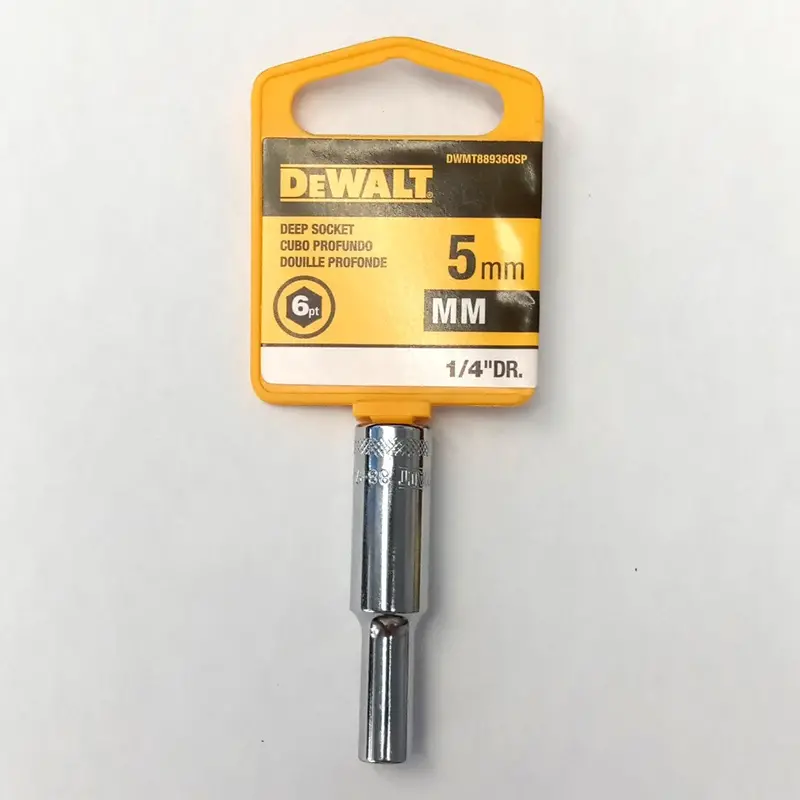 Dewalt 5Mm Deep Socket 6-Point 1/4" Drive Dwmt889360sp 1