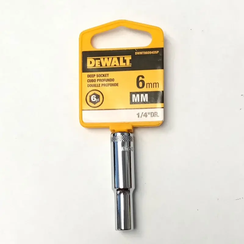 Dewalt 6Mm Deep Socket 6-Point 1/4" Drive Dwmt860940sp 1