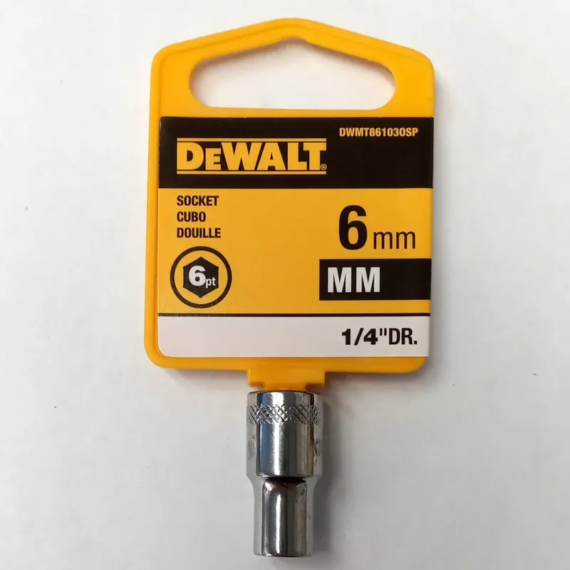 Dewalt 6Mm Socket 6-Point 1/4" Drive Dwmt861030sp 1
