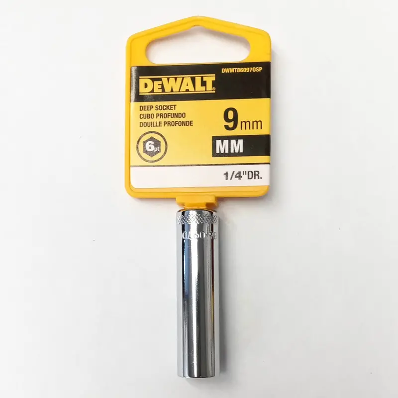 Dewalt 9Mm Deep Socket 6-Point 1/4" Drive Dwmt860970sp 1
