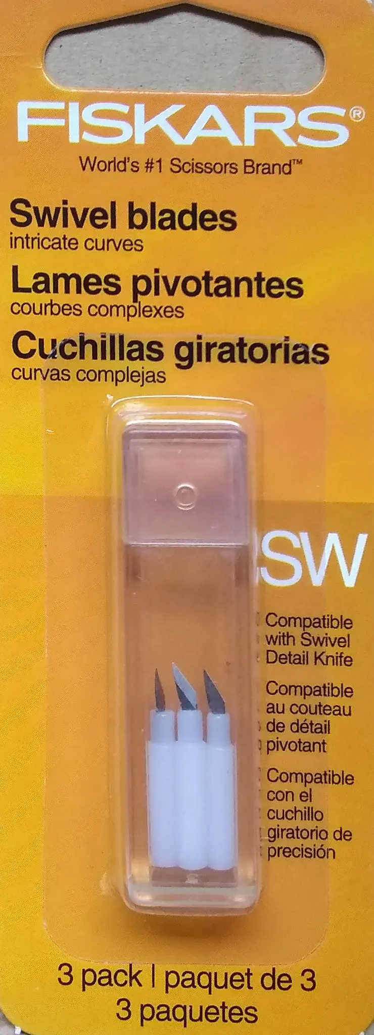 Fiskars Fingertip Control Detail Knife Refill Blade 3Pc Pack 126060 1