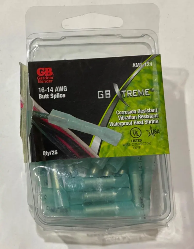 Gardner Bender Transparent 16-14 Awg Butt Splice 25Pk Amt-124 Usa 1