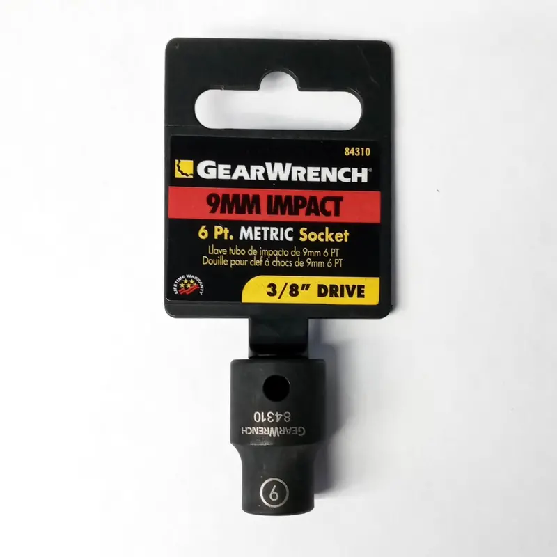 Gearwrench 84310 3/8" Drive 9Mm 6 Point Impact Socket 1