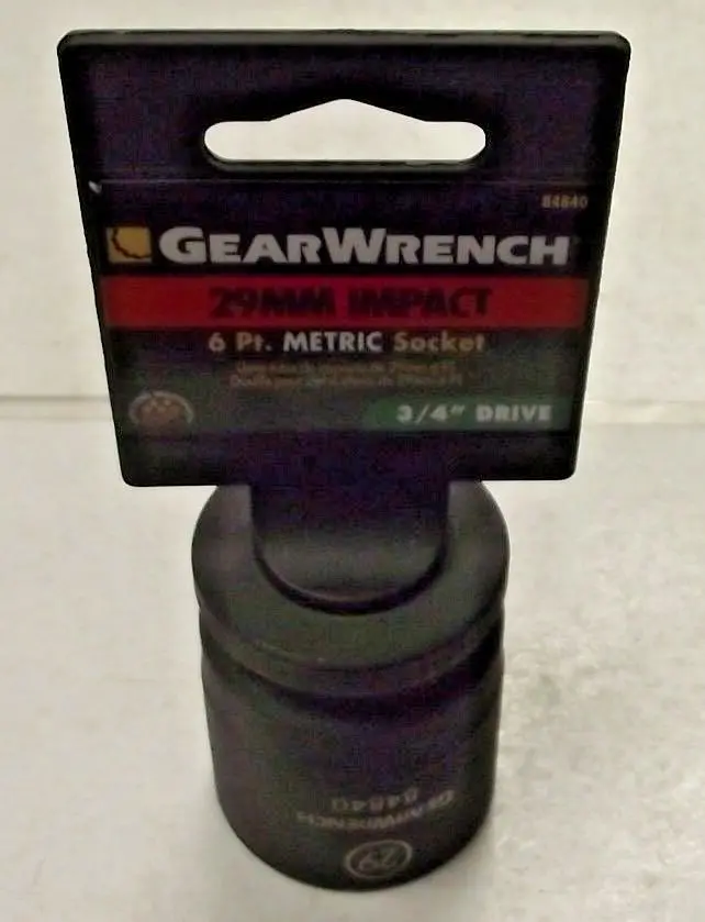 Gearwrench 84840 3/4" Drive 6 Point Standard Impact Metric Socket 29Mm 1