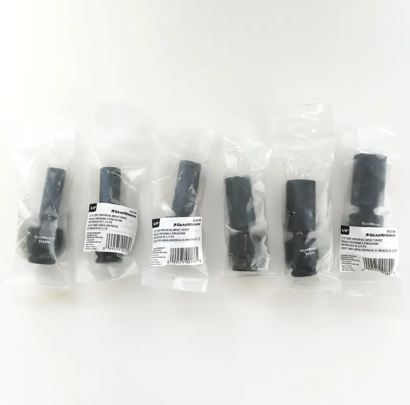 Gearwrench 84923N 6Pc Deep Universal Impact Sae Socket Set 3/8" Drive 6-Point 1