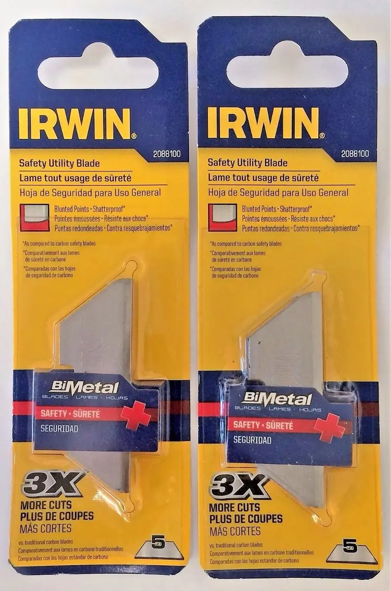 Irwin Safety Utility Blades Bi-Metal 2-5Pks 2088100 1