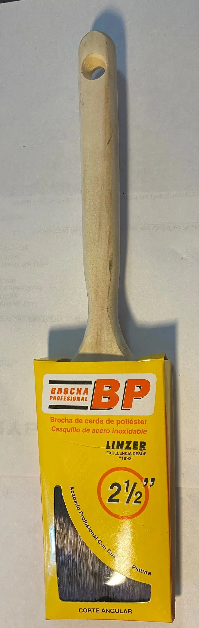 Linzer 21524 2-1/2" Angle Sash Pro Quality Brush Paint Brush 1