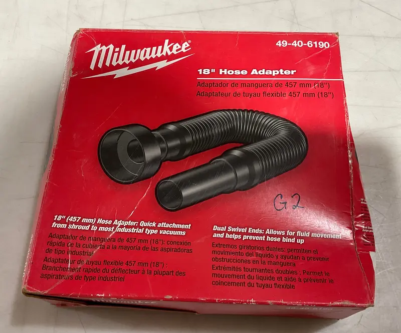 Milwaukee 49-40-6190 18" Hose Adapter For Grinder Dust Shroud #B17 1