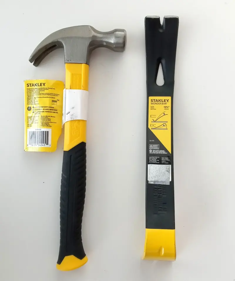 Stanley Stht54245 16Oz Hammer And 12-3/4" Wonder Bar Pry Bar 55-514 1