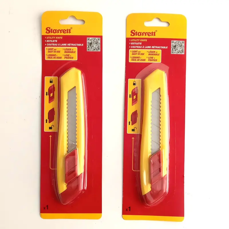 Starrett Utility Knife Large Retractable Breakaway Blades 2Pcs Kus045-N 1