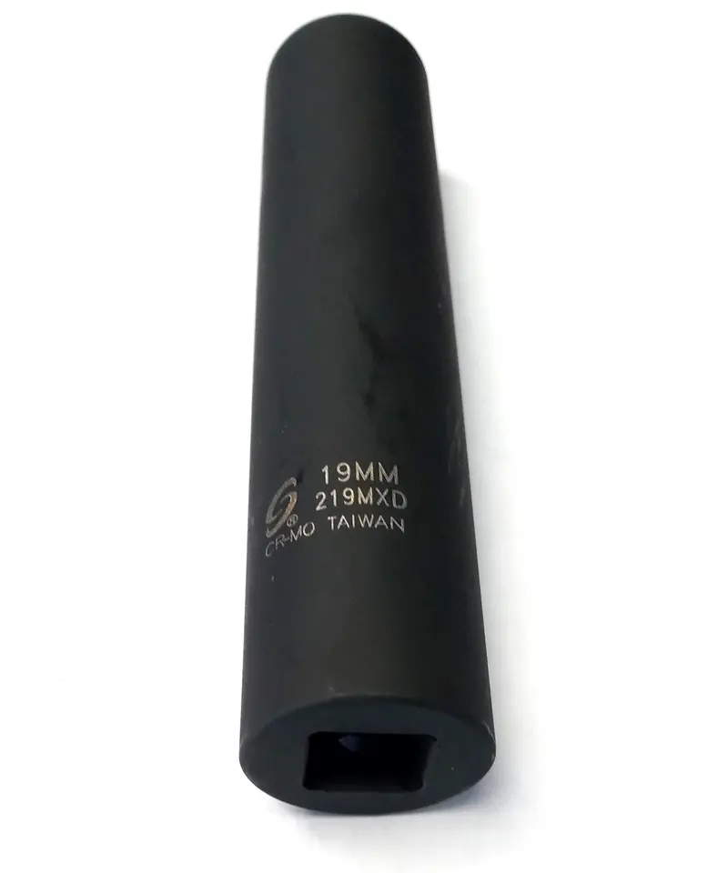 Sunex Tools 1/2" Drive 19Mm 6-Point Extra-Deep Impact Socket 219Mxd 1