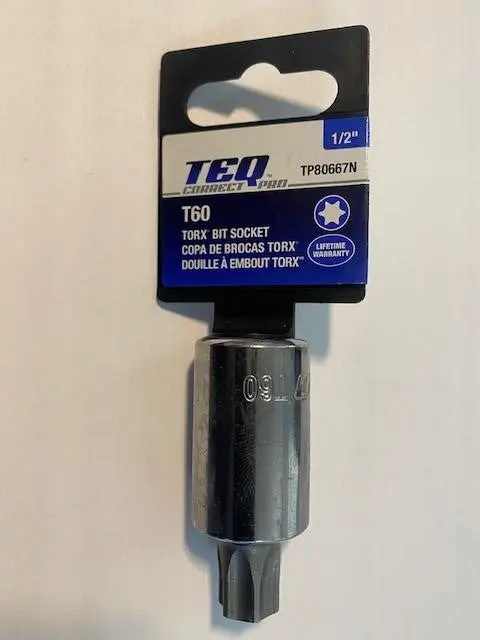 Teq Correct Tp80667n Professional 1/2" Drive Torx Bit Socket T-60 1