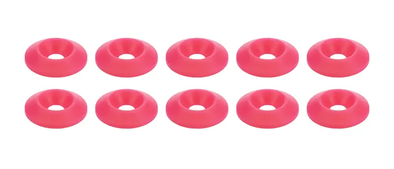 Allstar Performance Pink Countersunk Washers – Pack Of 10, Precision-Machined For Racing Hardware 1