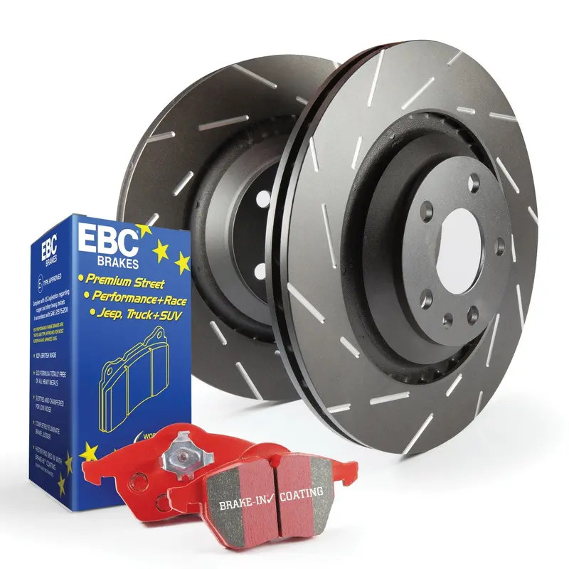 Ebc Brakes S4Kf1408 Performance Brake Kit – Redstuff Pads + Usr Drilled Rotors 1