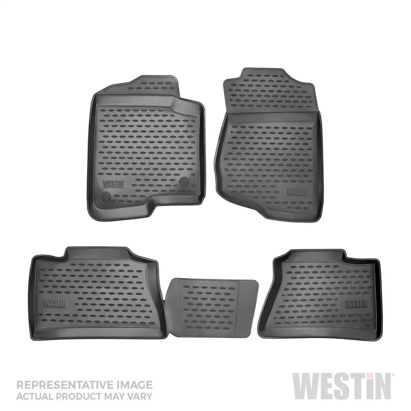 Westin Profile Floor Liners – 4-Piece Set (Front, Rear, Third Row), Black 1